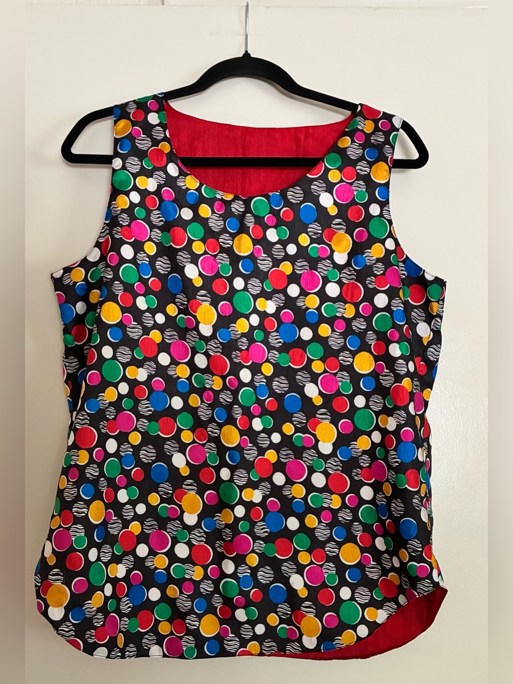 Women’s Multicolor Polka Dot Sleeveless Top size M